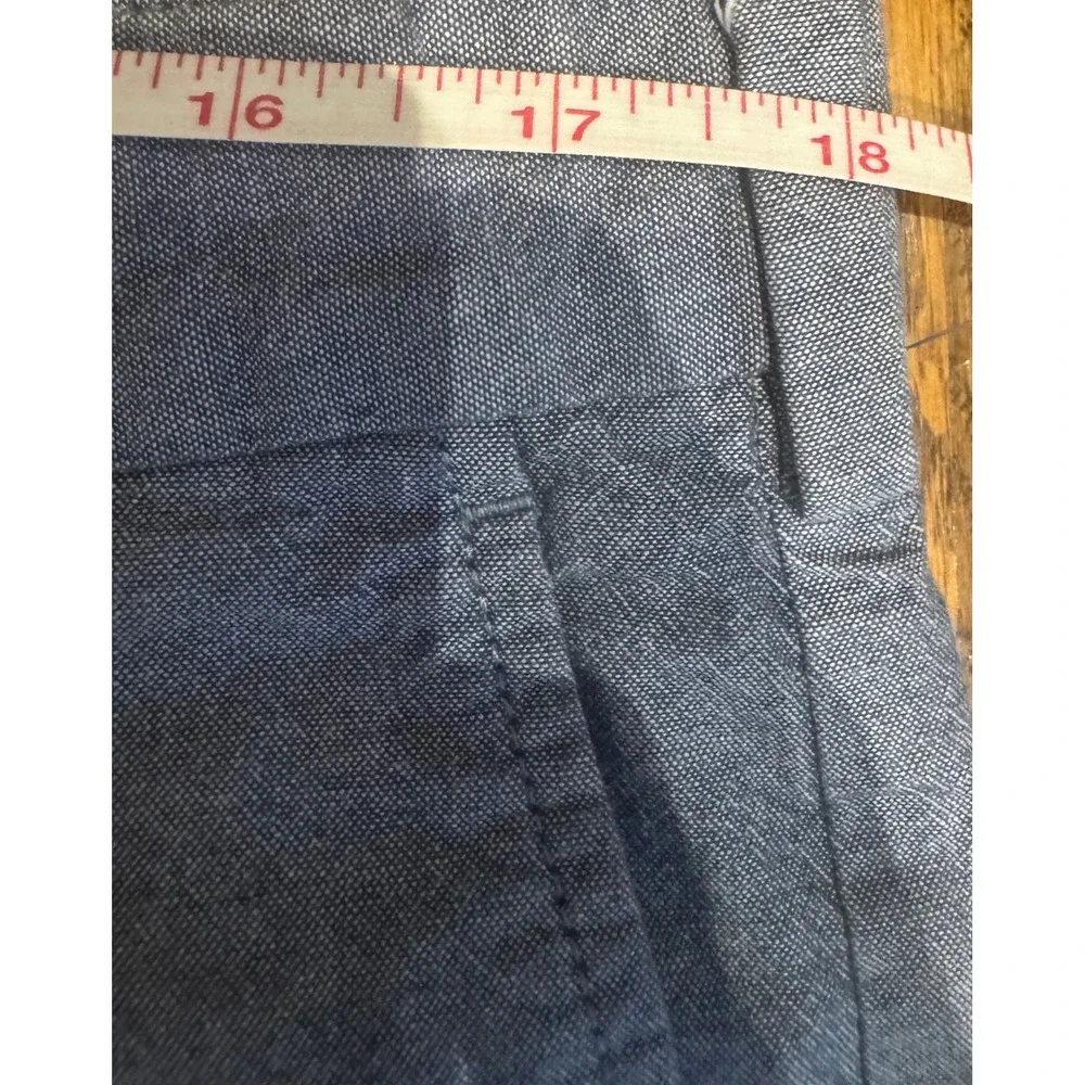 Brooks Brothers Chino Shorts Blue Chambray Cotton Mens W38